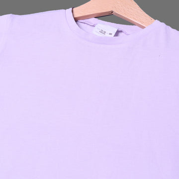 PLAIN LIGHT PURPLE HALF SLEEVES T-SHIRT